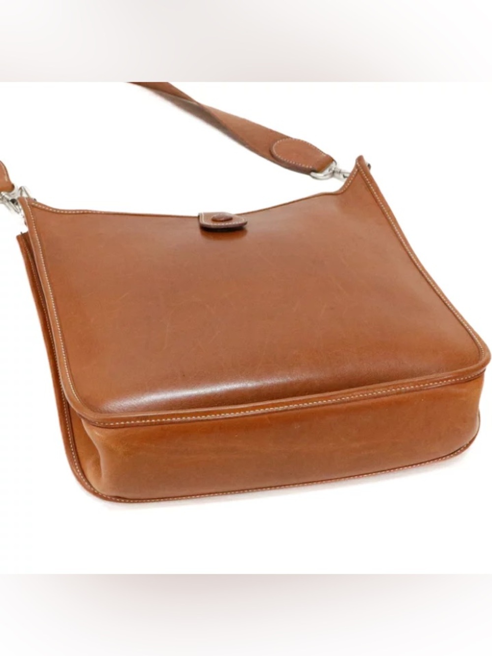 Authentic HERMES EVELYNE PM brown box leather crossbody - Picture 5 of 13